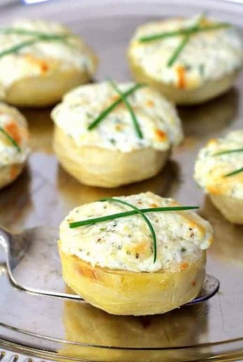 Goat Cheese Stuffed Artichoke Bottoms