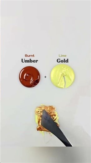 What color is made by mixing lime gold and burnt umber colors? #viral #trending #viralvideo