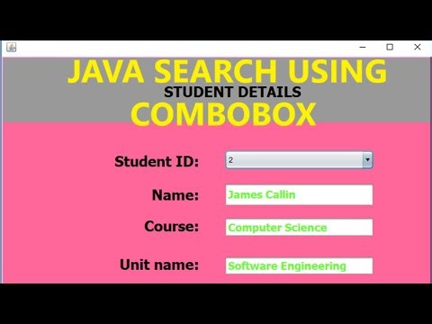 Java Search with ComboBox and MySQL Database | Search Using JComboBox
