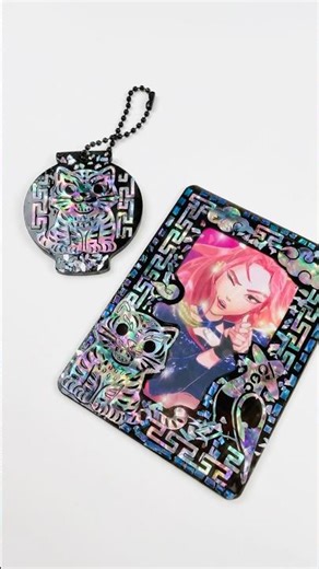 K-pop Demon Hunters 🖤 Photocard Decoration with Mira & Duffy Korean Traditional Shell Inlay (Najeon)