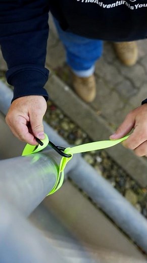 Spanngurt am Pfosten fixieren 😎 Trick 👉 Fix a tension strap on a post