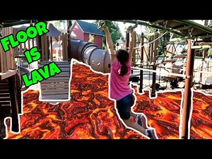 The Floor Is Lava At The Playground! Playing Lava Monster, Tag, And The Floor Is Lava