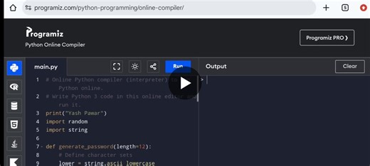 Secure Random Password Generator with Python | Yash Pawar posted on the topic | LinkedIn