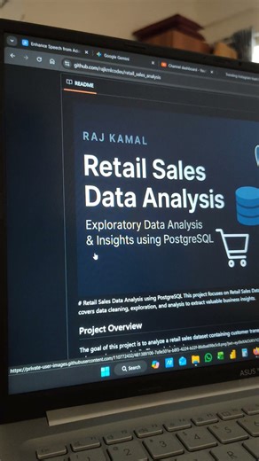 My SQL Project for Retail Sales Analysis #shorts #dataanalyst #sql #datascience
