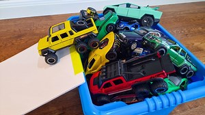 Large cars speeding down the slide and i show you some other cars | Toy Car