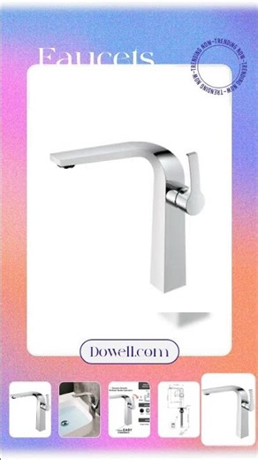 Dowell Bathroom Sink Faucet - One Handle, Single Hole - 8001 020 Series