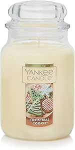 Yankee Candle Christmas Cookie Scented Classic 22oz Large Jar Single Wick Candle Over 110 Hours of Burn Time Perfect for Holiday Gifting and Celebration