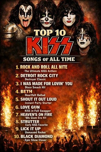 The Top Ten Kiss songs of all time