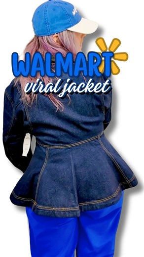 Viral Walmart Scoop peplum denim jacket makes it look like I lost 10lbs #walmart #fashion
