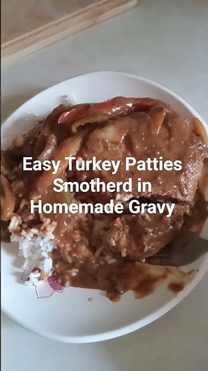 Easy Turkey Patties with Homemade Gravy, Simple Budget Comfort Meal