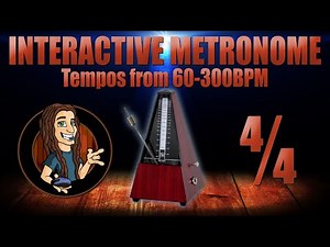 Interactive 4/4 Metronome from 60 to 300 BPM