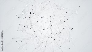 White Plexus Futuristic Network Technology Background. High Tech Digital Technology Background. Seamless Loop