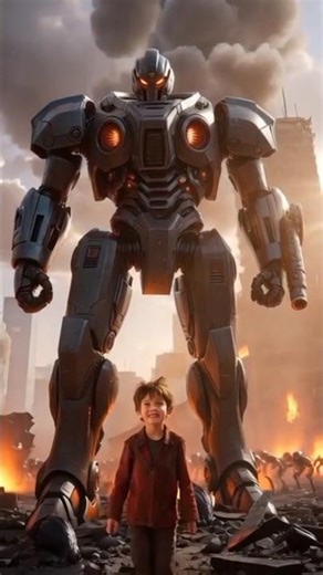 Robot Saves a Child from Aliens at the Last Second 😱🤖 #viralvideo #shorts #shortswhen #viral #art