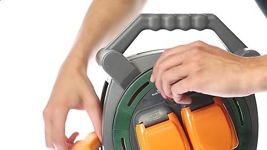 Masterplug HLP2013/2IP Two Socket Outdoor Weatherproof Case Reel, 20 Metres, Orange and Green
