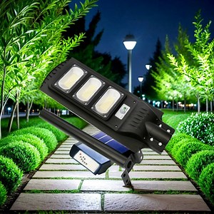 [Hot Item] Remote Control Solar Street Lamp Outdoor Garden Patio Garage Yard Path Solar Street Light