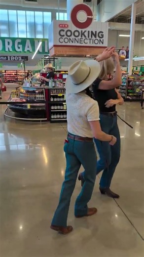 Native Texan Two Step Dancing at HEB - Austin, Texas, Honky Tonk Two Step
