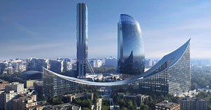 bjarke ingels group to complete milan's citylife district with 'the portico'