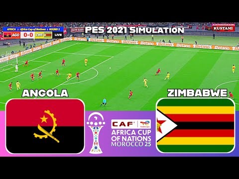 🔴Angola vs Zimbabwe⚽ Africa Cup of Nations - Round 2⚽PES 2021 SIMULATION Gameplay