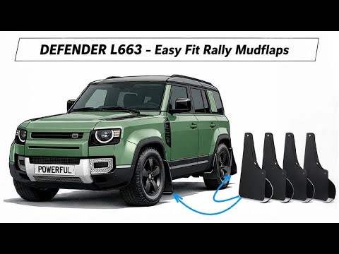Land Rover DEFENDER L663 Easy Fit Rally Style Mudflap Kit 90 / 110 / 130 - Fitting Instructions