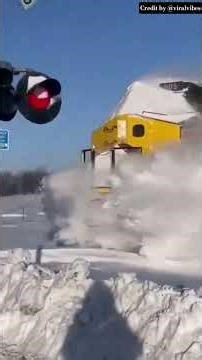 Machines vs nature — and nature NEVER wins. ❄️💨🚆 #train #snow #nature #shorts