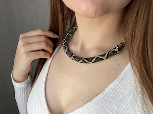 Snake Beaded Necklace. Green Python Necklace 12 Mm Diameter. Snake Lovers Gift. Statement Jewelry. Accessories. Personalized Gift for Her - Etsy