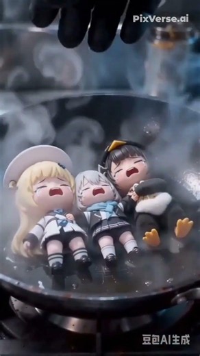 CUTE TRIO 😍😘 #chibi #anime #cute #gugugaga #shorts #viral #genshinimpact #trending #shortvideo
