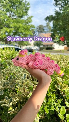 Rainbow Loom Strawberry Dragon 🐉🍓 #rainbowloom #loomband #diy #loomigurumi