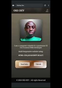 Step by Step ui ux frontend web design using Acode on cell phone , footer and media querry
