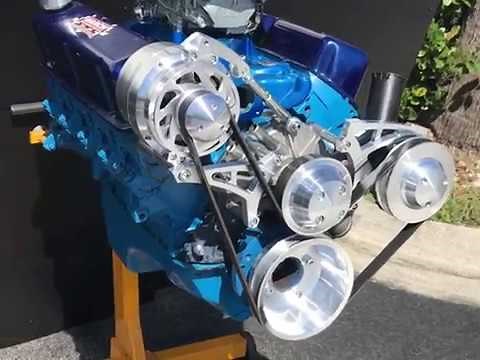 Ford 289, 302, 351W : Ultra 2 Mid-Mount Pulley and Bracket Kit