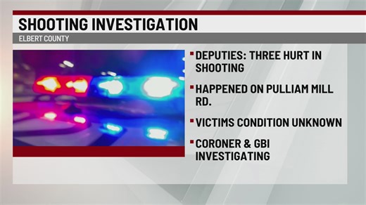 Investigation underway after 3 people were shot in Elbert County