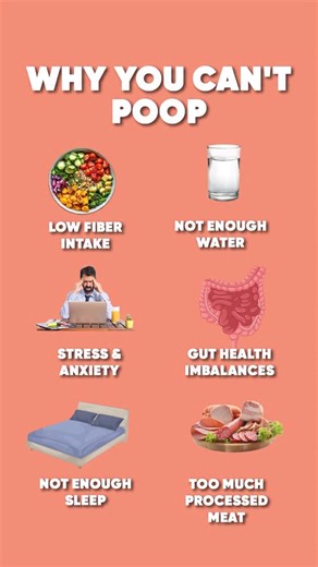 FilterCopy Vital | Youth Wellness on Instagram: "🚽 Why You Can’t Poop: Understanding Constipation Struggling to “go” isn’t just uncomfortable—it’s your body telling you something about your gut health. Constipation happens when stool moves too slowly through the digestive tract, making it hard, dry, and difficult to pass. 🔹 Common causes: • Low fiber diet – not enough fruits, veggies, and whole grains. • Dehydration – water helps soften stool, making it easier to pass. • Sedentary lifestyle – 
