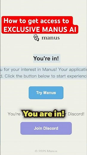 How to get exclusive Manus AI invitation code - follow instructions in 2 minute vid! #manusai #manus