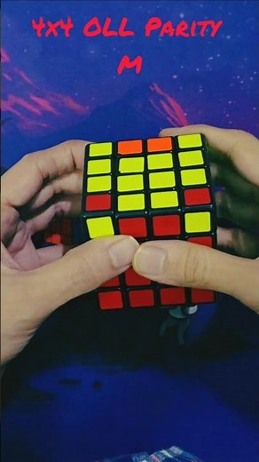 4x4 OLL Parity tutorial easy - M #4x4 #parity #edgeparity #rubikscube