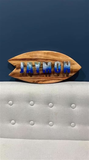 Over ocean resin art… or still obsessed? 🌊 They say resin art’s gone too far - but wait till you see this. Waves crash over resin lettering, merging with timber like they were made for each other. Handcrafted camphor laurel, ocean hues, and timeless design for a little man’s room that’ll grow with him. So tell me — art or obsession? 👇 #ResinArt #Ocean #resin #art #Resiart #FunctionalArt #OceanInspired #CustomResin #Handcrafted #Timber #foryou | Resi Art