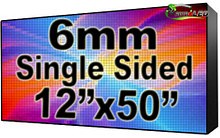 Outdoor Full Color LED Programmable Sign - Front Access - Single Sided - 6mm- 12" x 50" - 5 Year Warranty