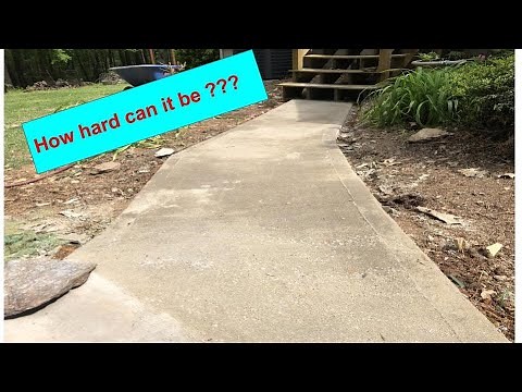 Diy How to dry pour concrete sidewalk!! #drypour #concrete