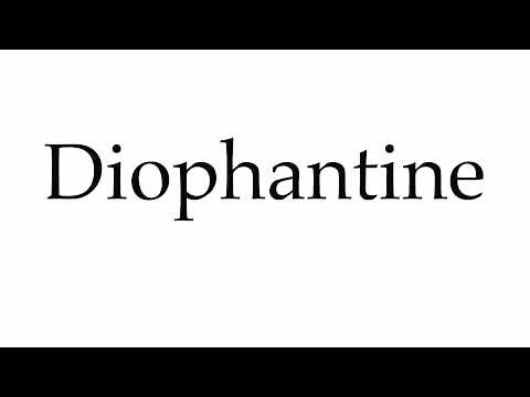 How to Pronounce Diophantine
