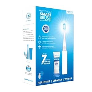 Go Smile Smart Sonic On-The-Go Blue Light Technology Whitening Kit - Dentist Recommended Electric Toothbrush & Professional Tooth Enamel Whitener & Stain Remover Whitening Gel - No Sensitivity, White