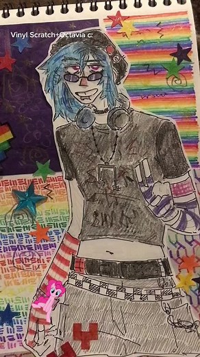 Emo Vinyl Scratch and Octavia MLP Scene