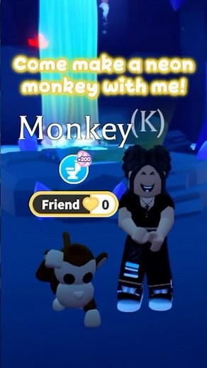 Make a neon monkey with me! || Adopt me