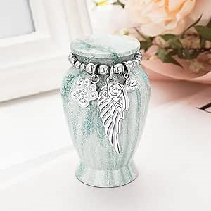 abooxiu Small Urn for Dog Cat Pet Ashes 2.85 Inch Mini Urns for Ashes Cremation Keepsake Urns Aluminum Memorial Pet Urn for Dogs Memorial Gifts for Loss of Dog Pets