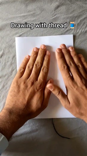 Drawing a cat 😺 using a thread 🧵