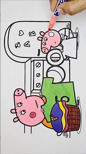 Peppa Pig Drawing and Coloring, 290 #peppapig #peppapigdrawing #peppapigcoloring #drawing