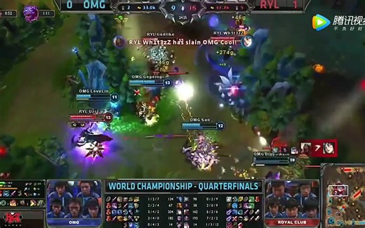 UZI薇恩世界赛成名之战，VN孤身绕后击溃OMG