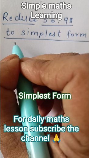 Reduce Fractions to Simplest Form | Quick Maths Short
