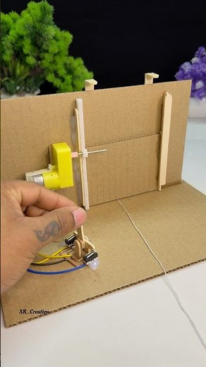DIY Automatic folding Door mechanism #experiment #diy #tech #scienceproject #dcmotor #motor