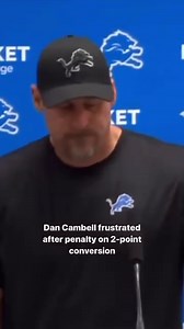 Lions head coach Dan Campbell expressed his frustration after the penalty was called on a 2-point conversion that would have given the Lions the lead with just a few seconds left #lions #detroit #football #detroitlions | WXYZ-TV Channel 7