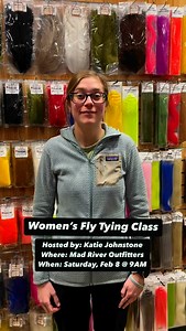 We have a great fly tying class coming up with Katie! Fly tying is very rewarding. It provides the angler an opportunity to tie flies specific to their local rivers and lakes. Being able to tweak a flies size, color and profile allows one to be more successful on the water. Plus, catching a fish on a fly you tied is a great feeling! During this class, Katie will teach two streamer patterns: the Murdich Minnow and Cook’s Munchie Minnow. Both are baitfish patterns. The Murdich Minnow is a single h