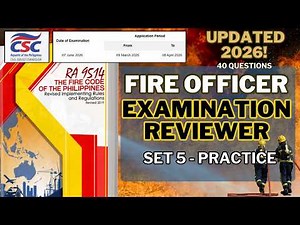 Reviewer Fire Officer Exam 2026 | RA 9514 The New Fire Code of the Philippines