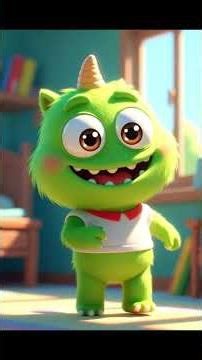 Green monster is so funny 🕺👾 #3dcartoon #cartoon #funny